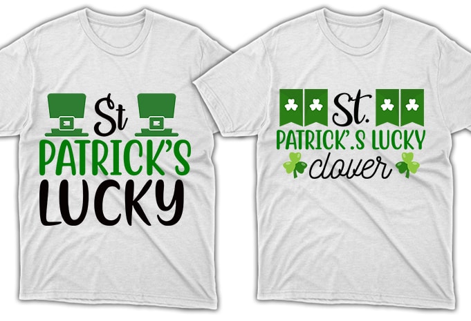 80 Print Ready St. Patrick's Day quotes T-shirt Designs Bundle