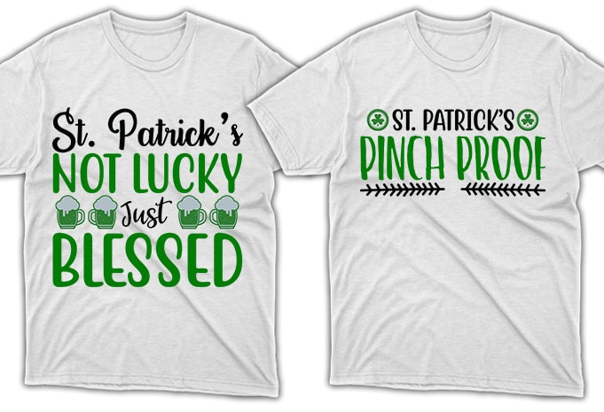 80 Print Ready St. Patrick's Day quotes T-shirt Designs Bundle