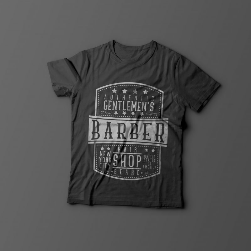 Gentlmen’s barber shop vector t shirt design