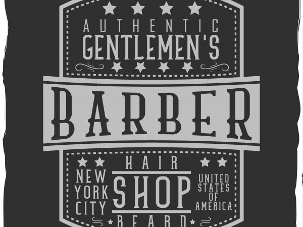 Gentlmen’s barber shop graphic t-shirt design