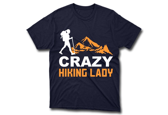 40 Editable Adventure/Mountain/Hiking Quotes T-shirt Designs Bundle