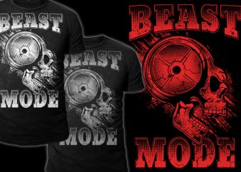 BEAST MODE t shirt design for download