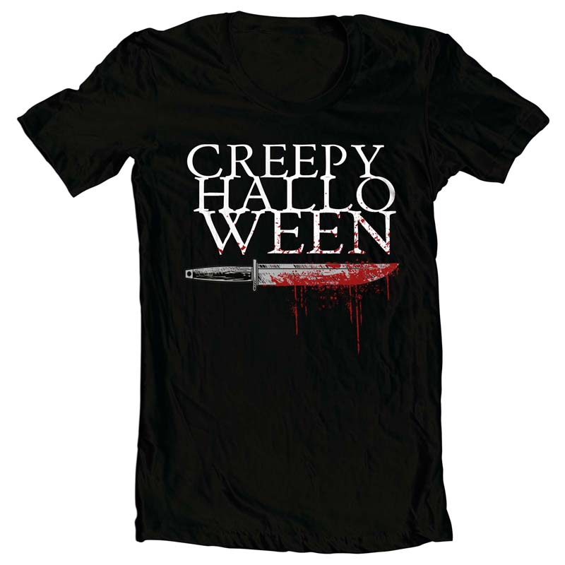 Creepy Halloween vector t shirt design