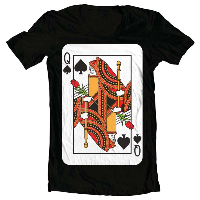 Queen Card vector t shirt design