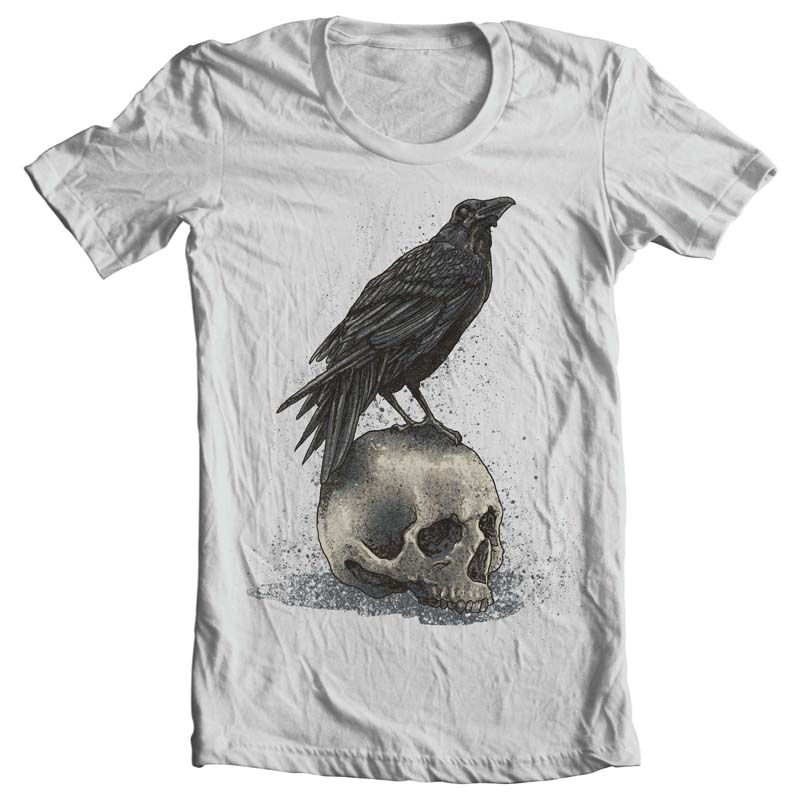 Crow Skull t shirt designs for teespring