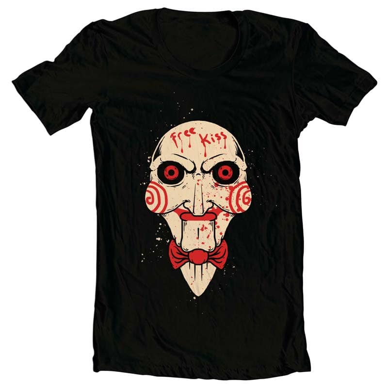 Saw Billy Free Kiss t shirt design graphic