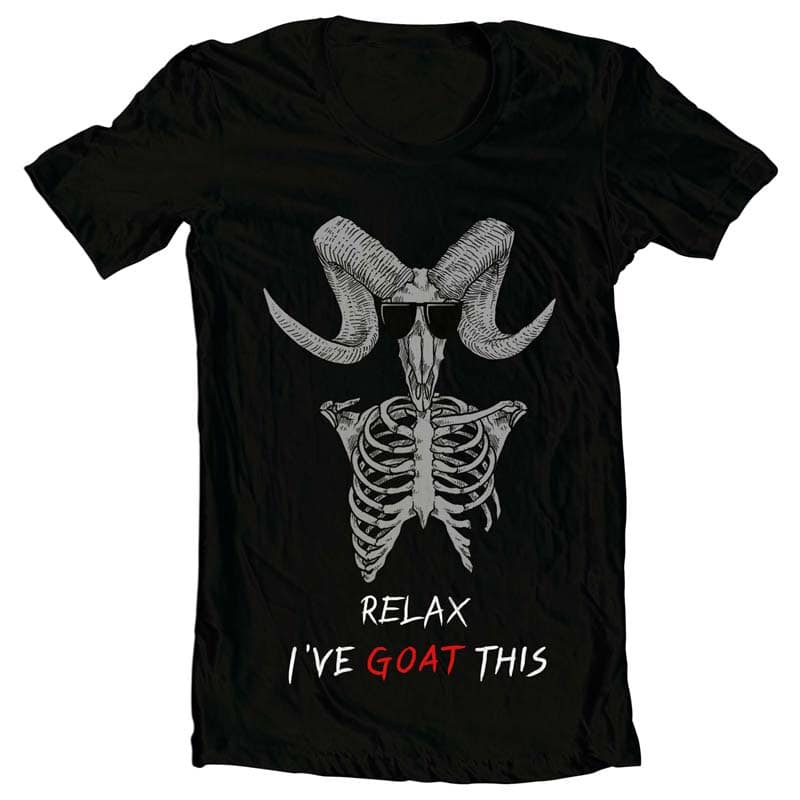 Relax Goat t shirt design graphic