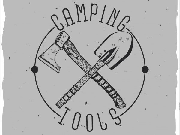 Camping tools vector t shirt design artwork