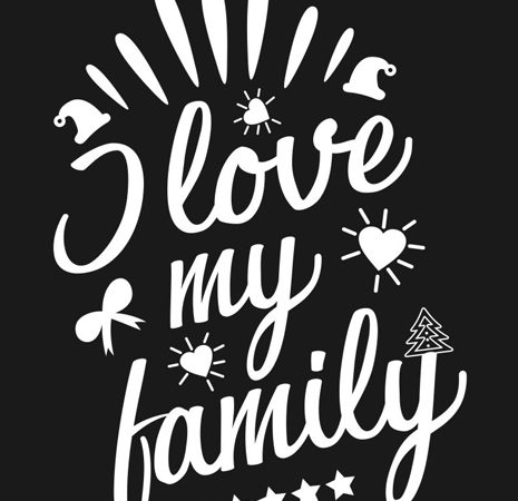 I love my family t shirt vector design template