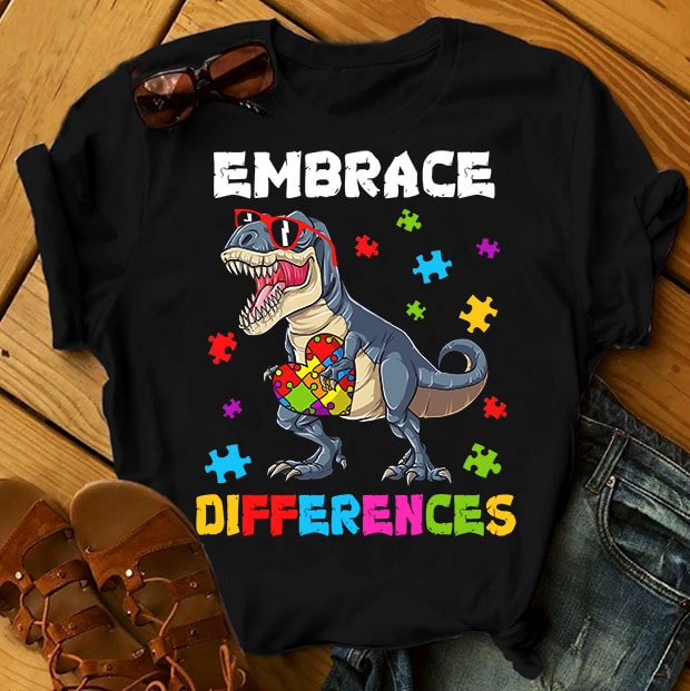 SPECIAL AUTISM AWARENESS PART 2- 50 EDITABLE DESIGNS – 90% OFF – PSD and PNG – LIMITED TIME ONLY! t shirt design for teespring