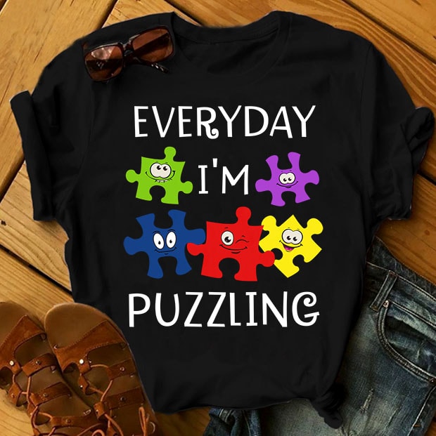 SPECIAL AUTISM AWARENESS PART 2- 50 EDITABLE DESIGNS – 90% OFF – PSD and PNG – LIMITED TIME ONLY! t shirt design for teespring