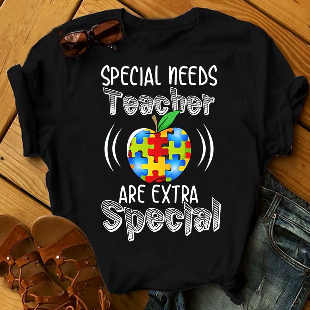 SPECIAL AUTISM AWARENESS PART 2- 50 EDITABLE DESIGNS – 90% OFF – PSD and PNG – LIMITED TIME ONLY! t shirt design for teespring