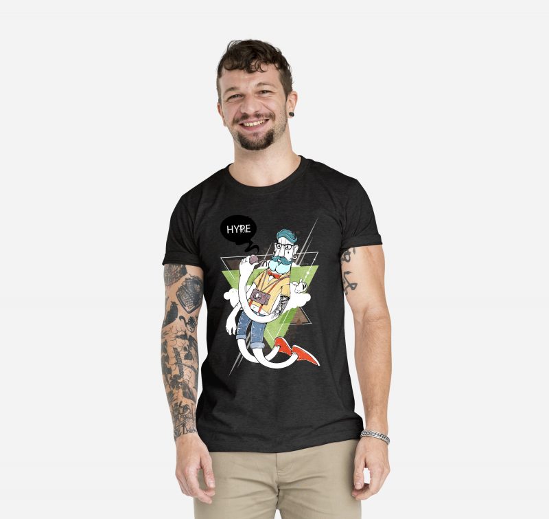 new cartoon hype design t shirt designs for printify