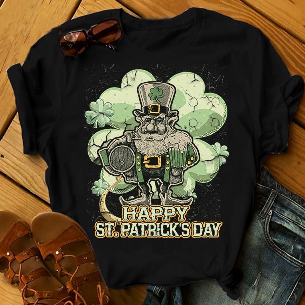 SPECIAL ST PATRICK’s DAY PART 1- 101 EDITABLE DESIGNS – 90% OFF – PSD and PNG – LIMITED TIME ONLY! t-shirt designs for sale