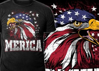 MERICA graphic t-shirt design