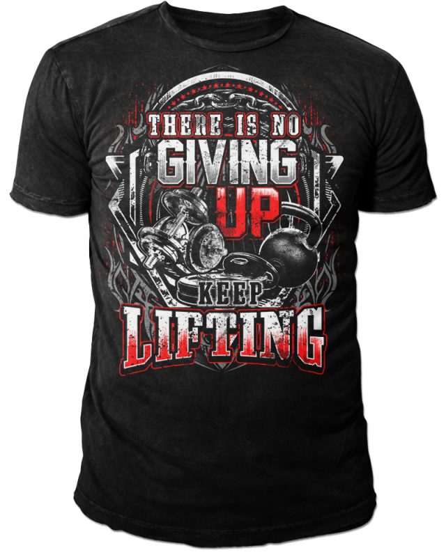 No Giving Up t shirt design graphic