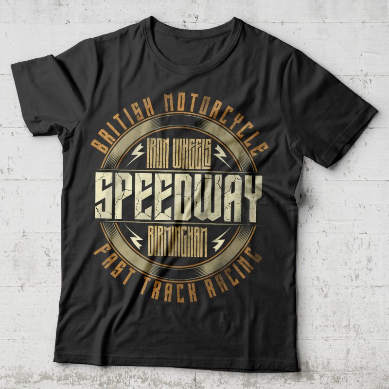 Motorcycle gasoline labet tee graphic design Vector Image