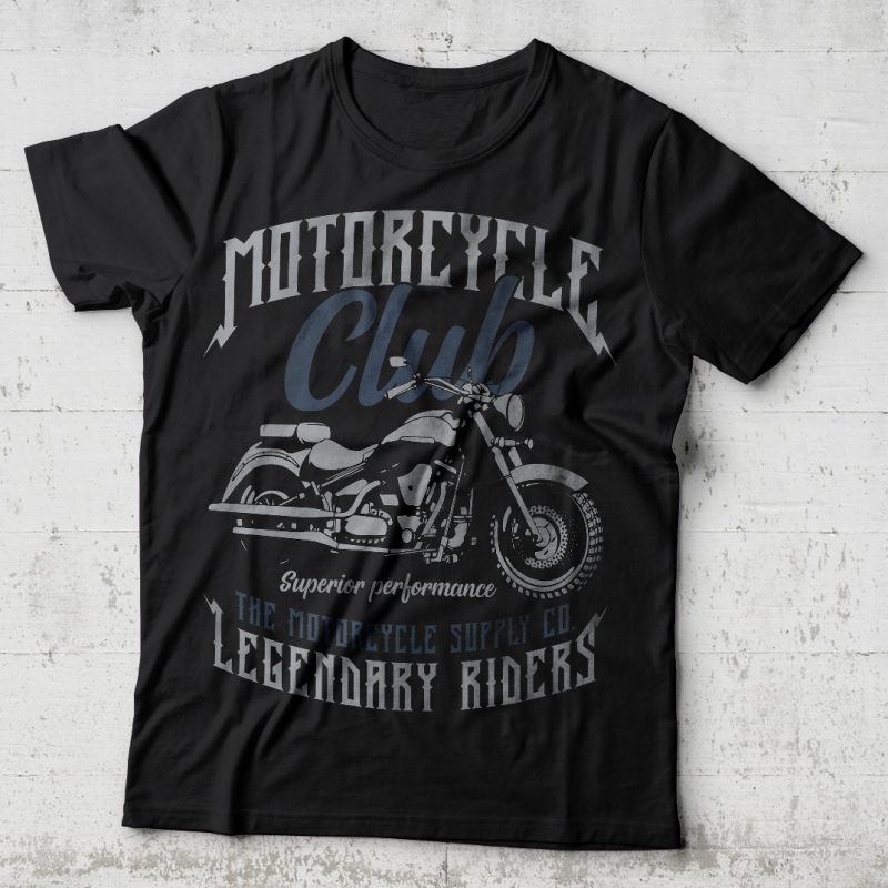 Motorcycle club. Editable vector t-shirt design. tshirt factory