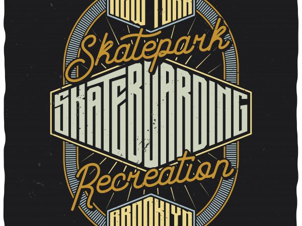 Skateboarding. editable vector t-shirt design.