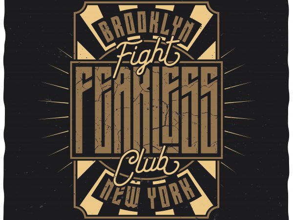Fight club. editable vector t-shirt design.