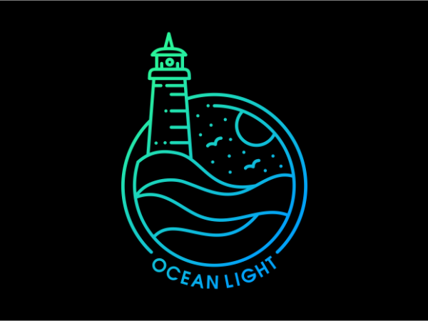 Ocean light buy t shirt design artwork