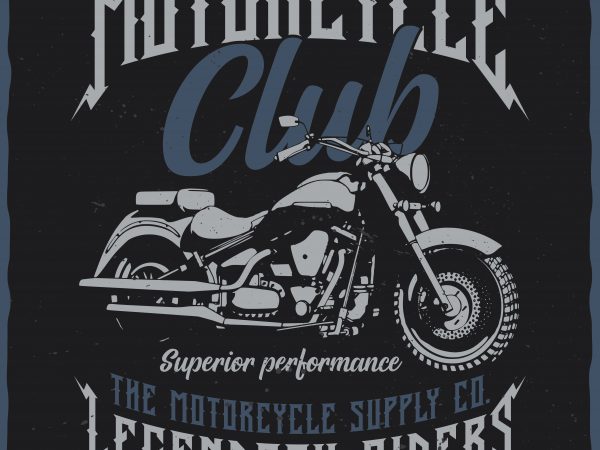 Motorcycle club. editable vector t-shirt design.