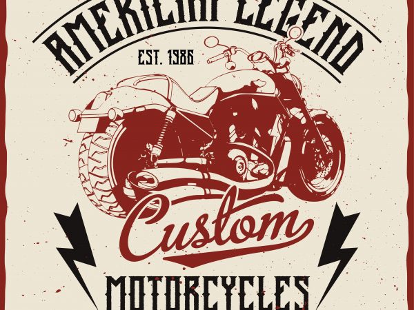 American legend. editable vector t-shirt design.