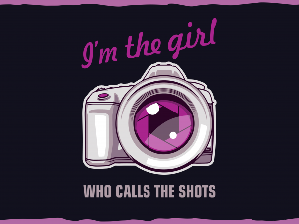 Photographer t shirt illustrations. i’m the girl