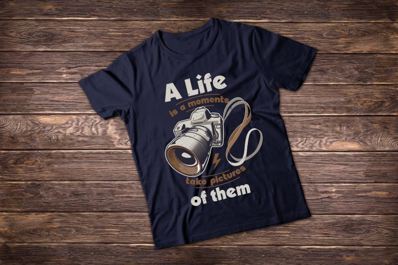 Photographer t shirt illustrations t shirt designs for merch teespring and printful