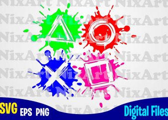 PS4, PS5 PalyStation, Play Station, PS4 svg, PlayStation svg, Funny Gamer design svg eps, png files for cutting machines and print t shirt designs for