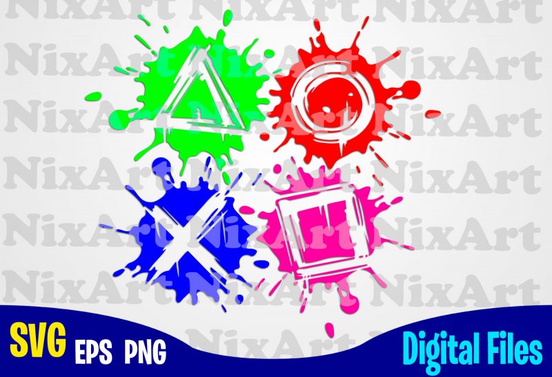 PS4, PS5 PalyStation, Play Station, PS4 svg, PlayStation svg, Funny Gamer design svg eps, png files for cutting machines and print t shirt designs for