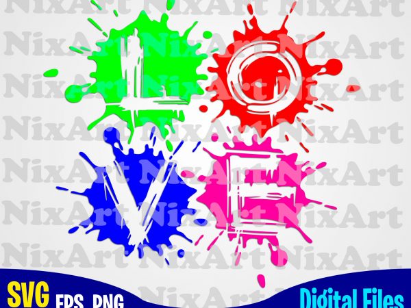 Love, blot, blob, ink, valentine, heart, funny design svg eps, png files for cutting machines and print t shirt designs for sale