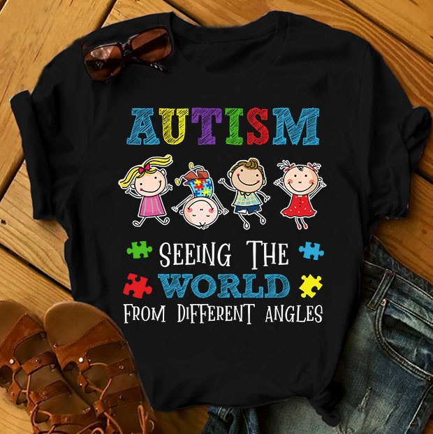 SPECIAL AUTISM AWARENESS PART 2- 50 EDITABLE DESIGNS – 90% OFF – PSD and PNG – LIMITED TIME ONLY! t shirt design for teespring