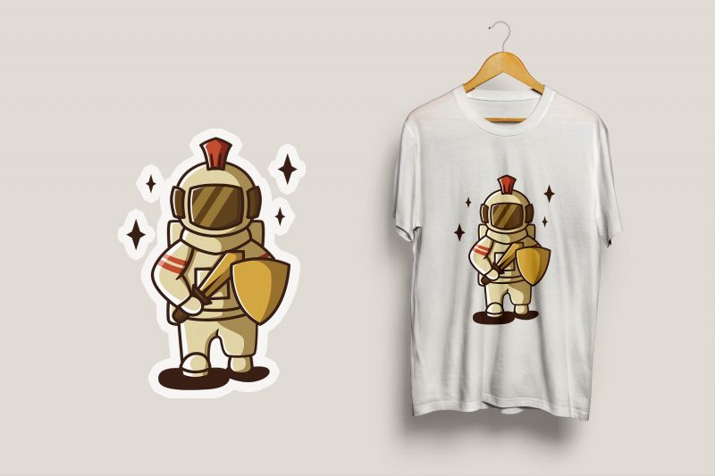 Warrior Space Astronaut T-Shirt buy t shirt designs artwork