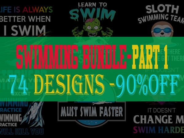 Swimming Bundle Part 1 – 90% OFF – 74 Designs Swimming Bundle Part 1 – 90% OFF – 74 Designs
