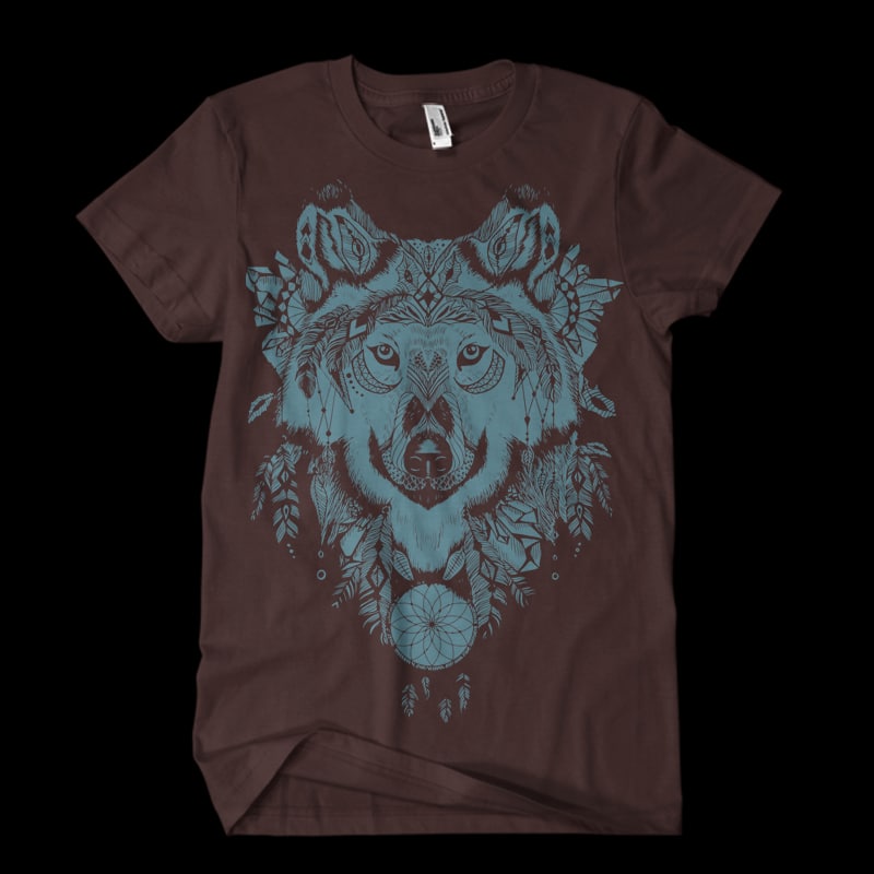 wolf vector buy t shirt design for commercial use