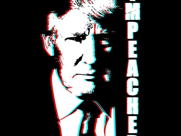 Trump-impeached-t-shirt t-shirt design for sale