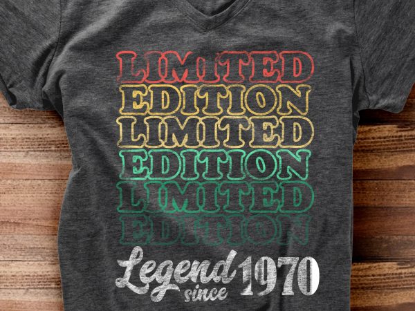 Legend since 1970 vector shirt design