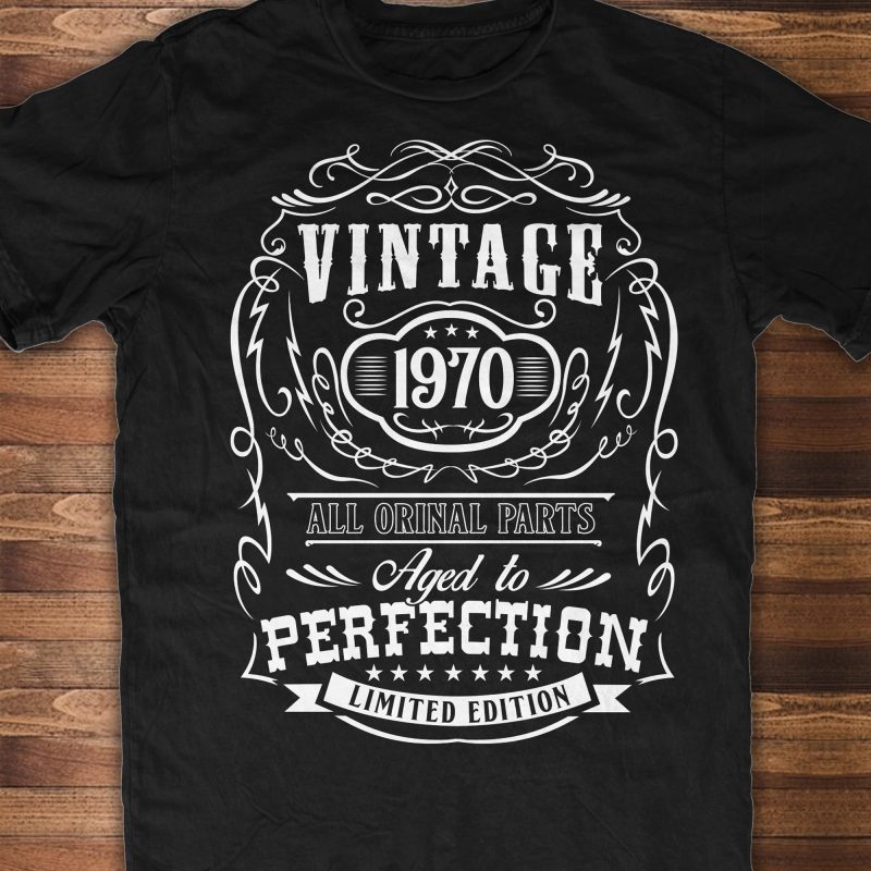 Aged to Perfection – 50th Birthday t shirt design template