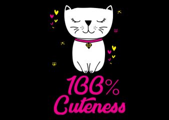 100% cuteness buy t shirt design