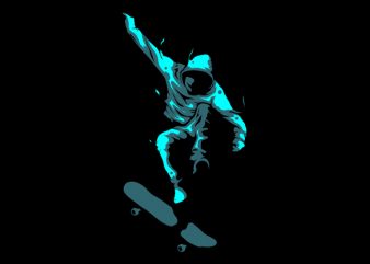 skateboard spirit vector t-shirt design template