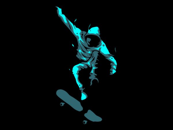 Skateboard spirit vector t-shirt design template