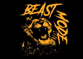 Lion Beast commercial use t-shirt design