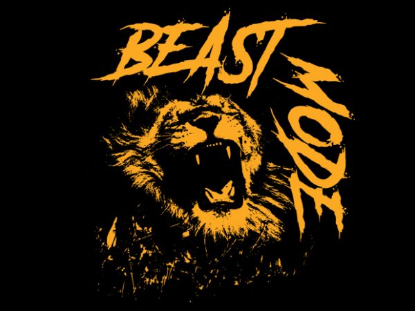 Lion beast commercial use t-shirt design