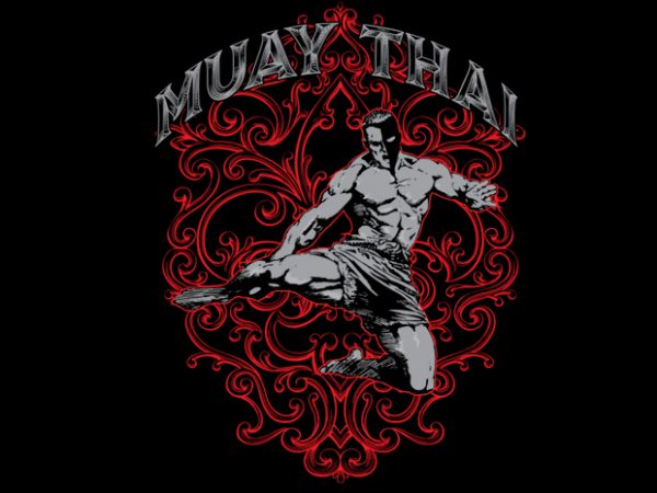 Muay thai tshirt design