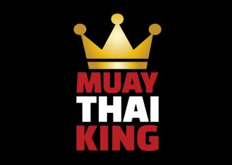 muay thai king crown vector buy t shirt design