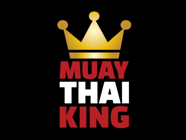 Muay thai king crown vector buy t shirt design