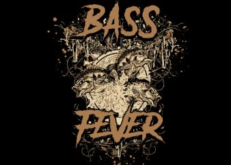 Big bass fever t shirt design for sale