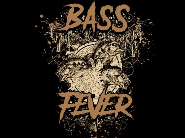 Big bass fever t shirt design for sale