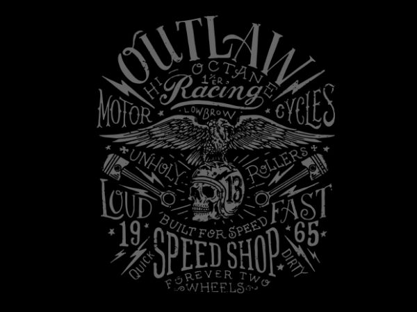 Motor speed vector t-shirt design for sale